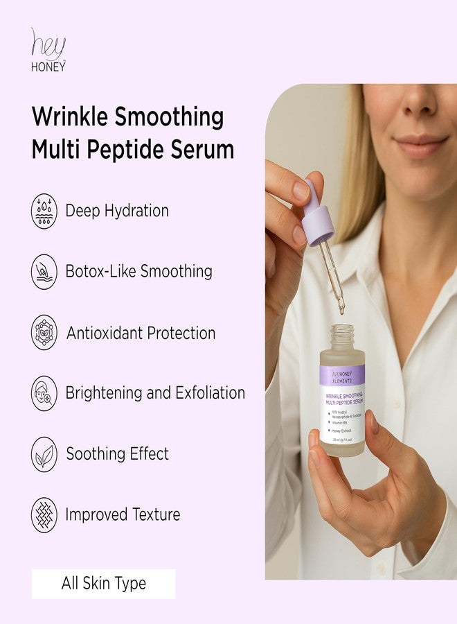 Hey Honey Wrinkle-Smoothing Multi-Peptide Serum | 10% Acetyl Hexapeptide-8 + Honey Extract & Vitamin B5, Visibly Reduce Fine Lines & Expression Wrinkles | 0.67 fl oz (20 mL) - Image 2